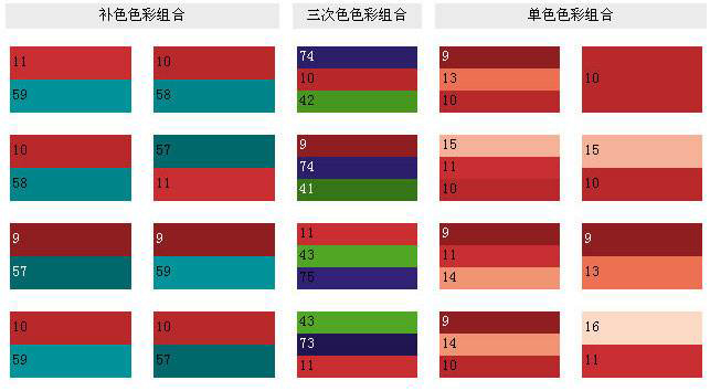 常见网页设计基本配色搭配方案-强烈